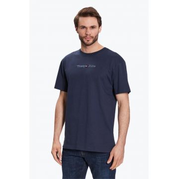 Tricou barbati cu imprimeu cu logo DM0DM16825-BLUE bleumarin 12904