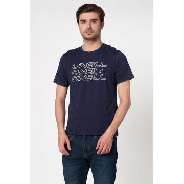 Tricou cu decolteu la baza gatului si logo 3PLE