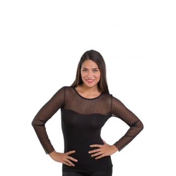 Tricou cu maneci lungi pentru dama - Negru