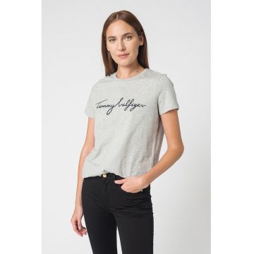 Tricou din bumbac organic cu imprimeu logo Heritage