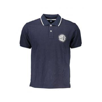 Tricou polo barbati - cu imprimeu cu logo - Regular fit - Bleumarin -