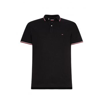 Tricou polo slim fit din bumbac organic