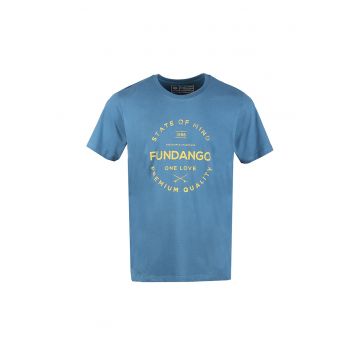 Tricou regular fit cu imprimeu logo si text