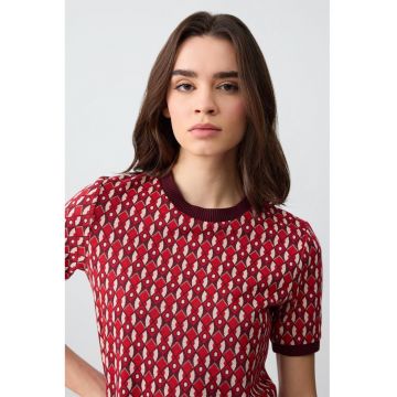 Tricou din lurex cu model