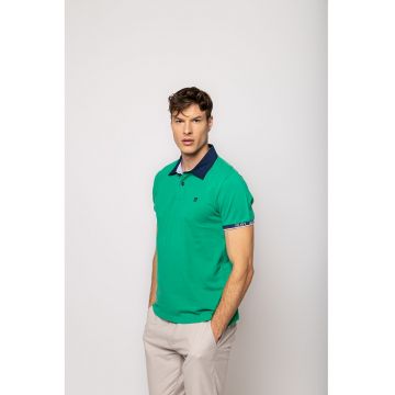 Tricou polo din pique de bumbac