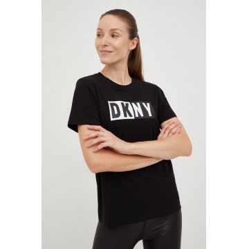 Dkny tricou femei, culoarea negru