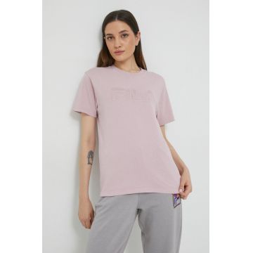 Fila tricou din bumbac culoarea roz