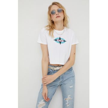 Levi's tricou femei, culoarea alb