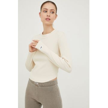 Reebok Classic longsleeve femei, culoarea bej