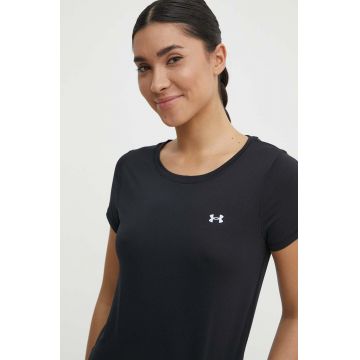 Under Armour tricou femei, culoarea negru