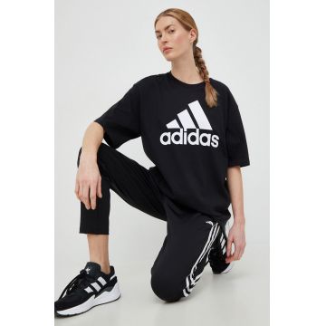 adidas tricou din bumbac culoarea negru HR4931