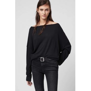 AllSaints longsleeve femei, culoarea negru