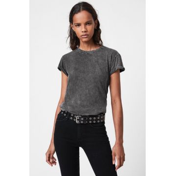 AllSaints Tricou din bumbac culoarea gri