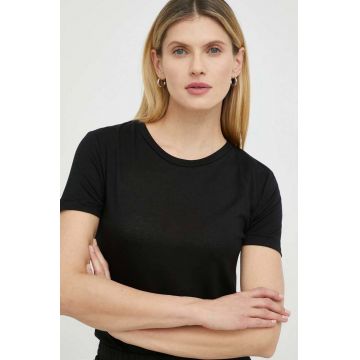 Bruuns Bazaar tricou Katka femei, culoarea negru