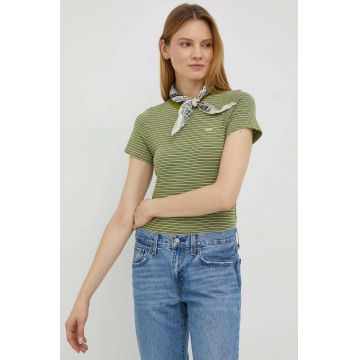 Levi's tricou din bumbac culoarea verde