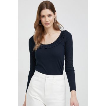 Pepe Jeans longsleeve Dorina femei, culoarea albastru marin