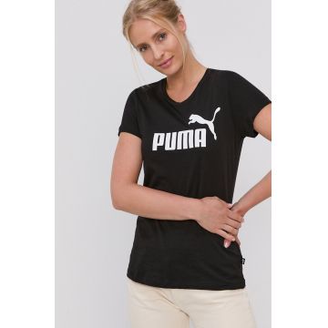 Puma Tricou din bumbac 586774 culoarea negru