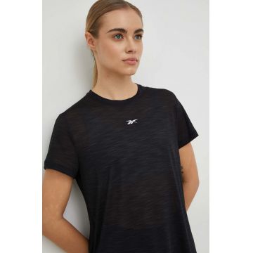 Reebok tricou de antrenament culoarea negru