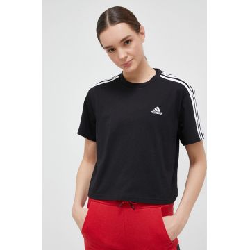 adidas tricou din bumbac culoarea negru