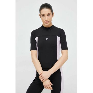 Fila tricou de antrenament Riva culoarea negru, cu turtleneck