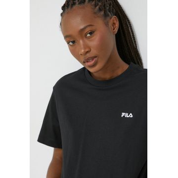 Fila tricou din bumbac culoarea negru