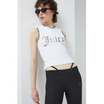 Juicy Couture top femei, culoarea alb