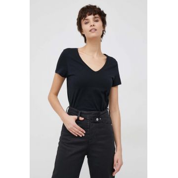 Mos Mosh tricou din bumbac Culoarea negru