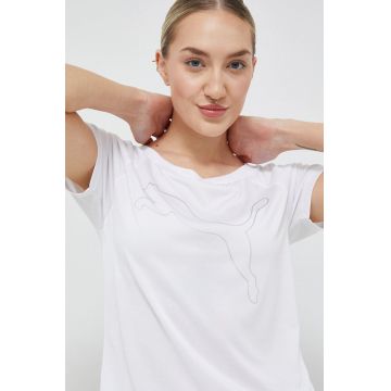 Puma tricou de antrenament Favorite culoarea alb, 522420