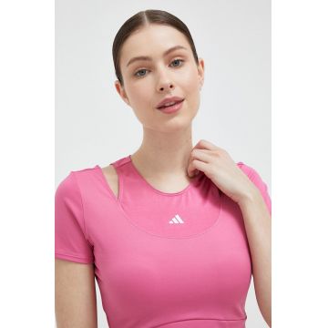 adidas Performance tricou de antrenament HIIT culoarea roz