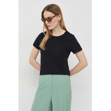 BOSS tricou din bumbac culoarea negru