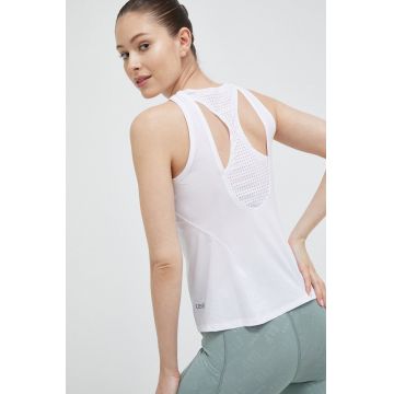 Casall top de antrenament culoarea alb