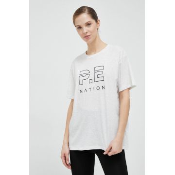 P.E Nation tricou din bumbac culoarea gri