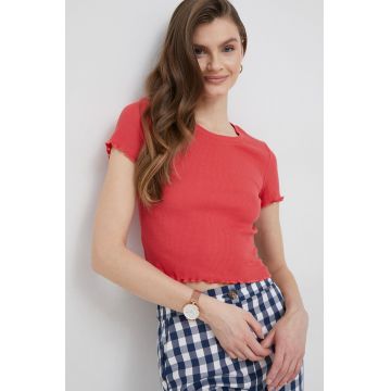 Pepe Jeans tricou Cara femei, culoarea rosu