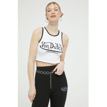 Von Dutch top femei, culoarea alb