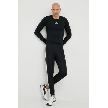 adidas Performance mânecă lungă de antrenament culoarea negru, neted