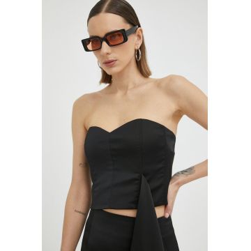 Gestuz top NiliaGZ femei, culoarea negru