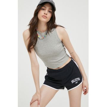 Hollister Co. top femei, culoarea gri