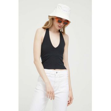 Hollister Co. top femei, culoarea negru