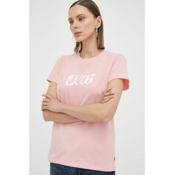 Levi's tricou din bumbac culoarea roz