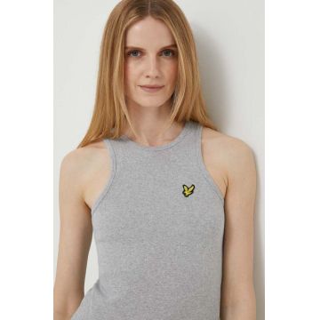 Lyle & Scott top femei, culoarea gri