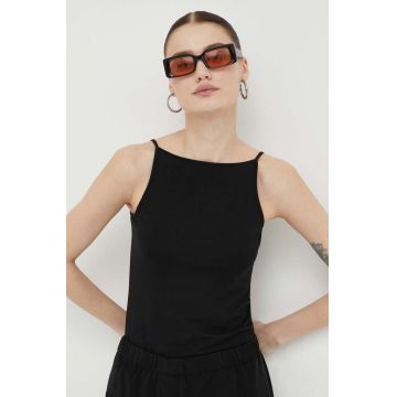 Samsoe Samsoe top femei, culoarea negru