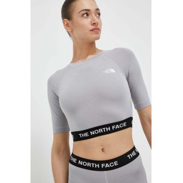 The North Face tricou de antrenament culoarea gri