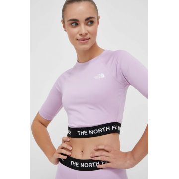 The North Face tricou de antrenament culoarea violet