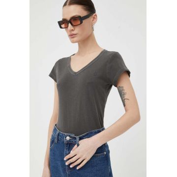 G-Star Raw tricou din bumbac femei, culoarea gri