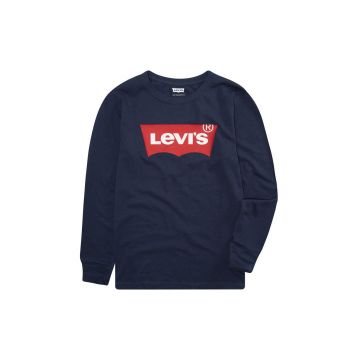 Levi's Longsleeve copii culoarea albastru marin, cu imprimeu