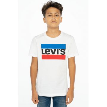 Levi's Tricou copii culoarea alb, cu imprimeu