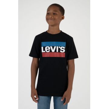 Levi's Tricou copii culoarea negru, cu imprimeu