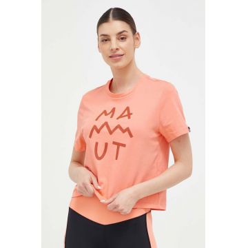 Mammut tricou Massone Lettering femei, culoarea roz