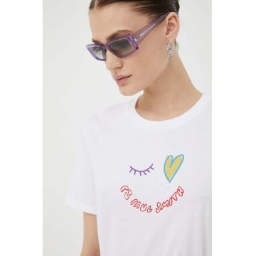 PS Paul Smith tricou din bumbac culoarea alb