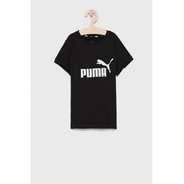 Puma Tricou de bumbac pentru copii 587029 culoarea negru